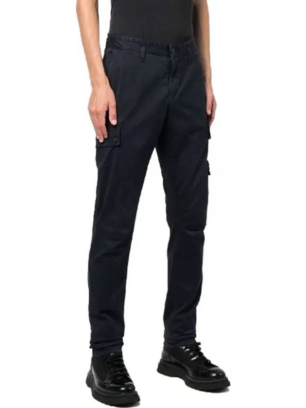 Men's Wappen Patch Cargo Straight Pants Navy - STONE ISLAND - BALAAN 3