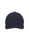 Logo Patch Cotton Ball Cap Navy - STONE ISLAND - BALAAN 3