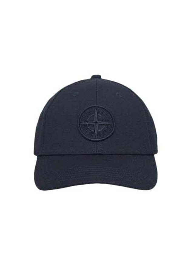 Logo Patch Cotton Ball Cap Navy - STONE ISLAND - BALAAN 3