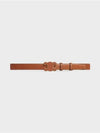 Triomphe Medium Leather Belt Tan - CELINE - BALAAN 4