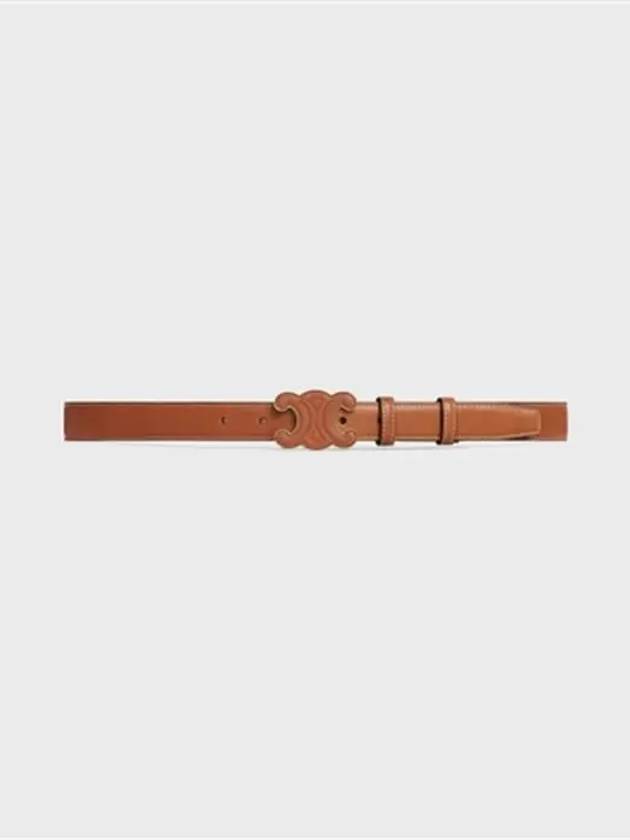 Triomphe Medium Leather Belt Tan - CELINE - BALAAN 4