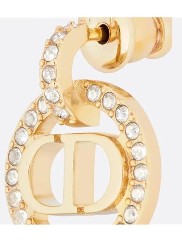 Petit CD Crystal Earrings Gold - DIOR - BALAAN 5