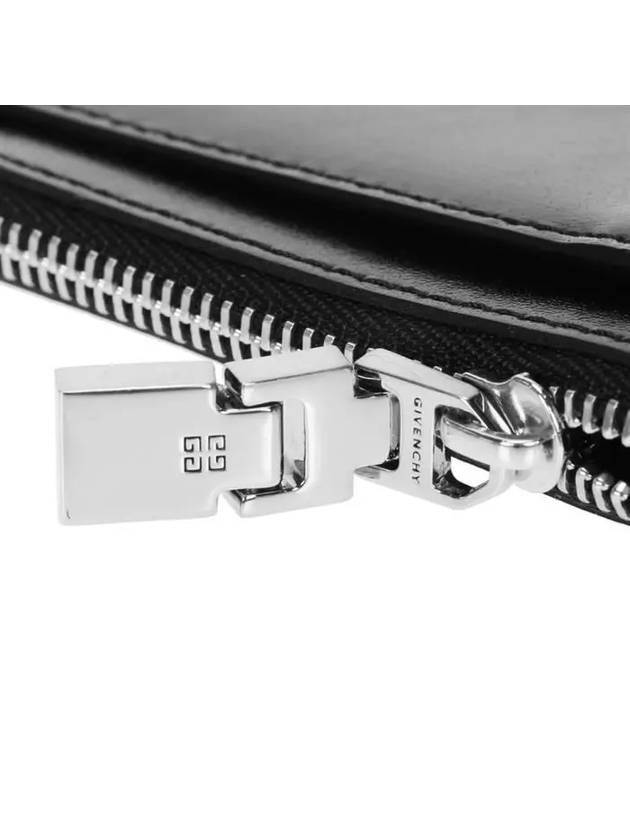 4G Logo Zipper Card Wallet Black - GIVENCHY - BALAAN.