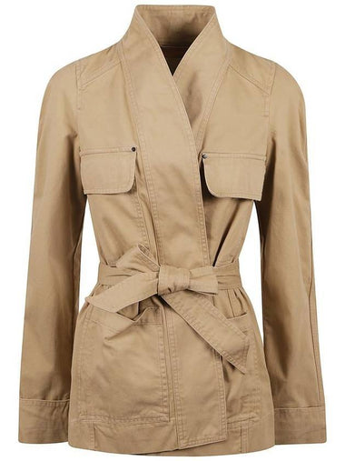 Loetiza Cotton Workwear Jacket Beige - ISABEL MARANT - BALAAN 1