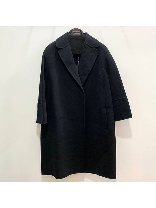 S Max Mara ARONA Virgin Wool Coat Black 2390160439600 013 - S MAX MARA - BALAAN 2