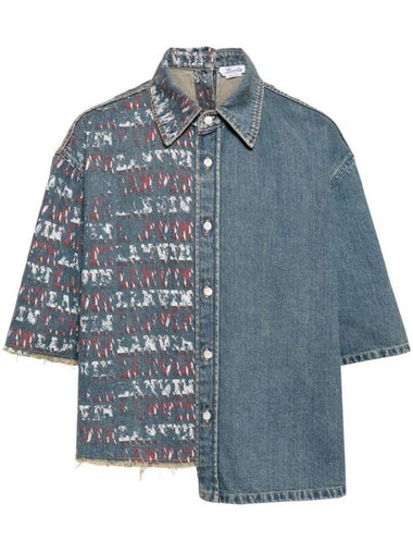 Patchwork Denim Shirt RUSI0136D082P24 - LANVIN - BALAAN 1