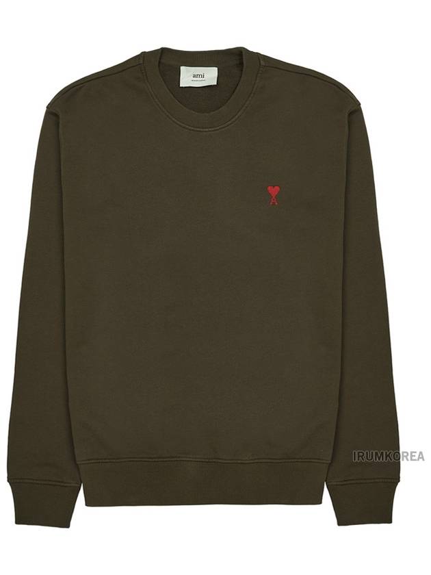 De Coeur Embossed Logo Crewneck Sweatshirt Brown - AMI - BALAAN 11