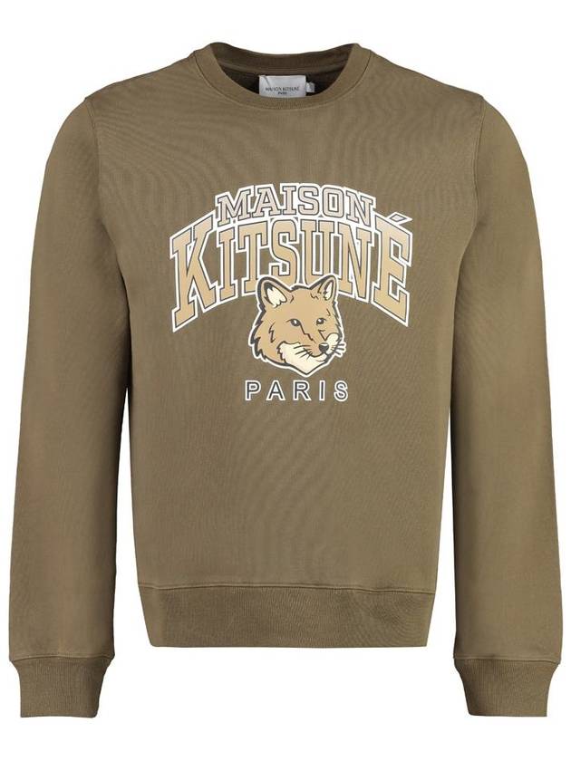 Campus Fox Regular Sweatshirt Khaki - MAISON KITSUNE - BALAAN 2