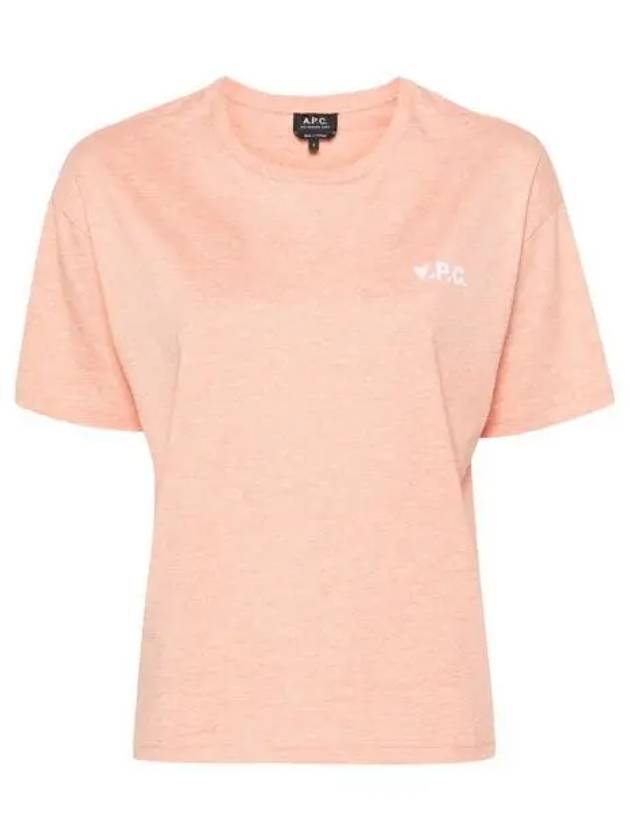 New Ava Logo Short Sleeve T-shirt Peach Rosa - A.P.C. - BALAAN 2