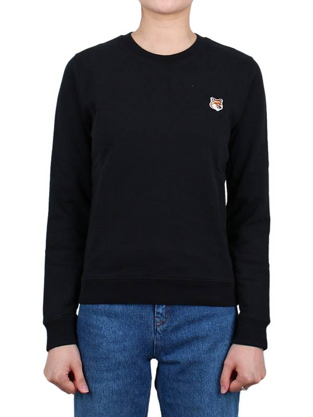 Fox Head Patch Regular Sweatshirt Black - MAISON KITSUNE - BALAAN 3