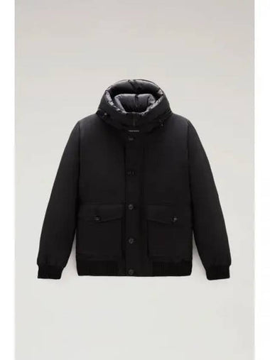 Polar Bomber in Ramar Cloth CFWOOU0785MRUT0001 BLK Jacket - WOOLRICH - BALAAN 1