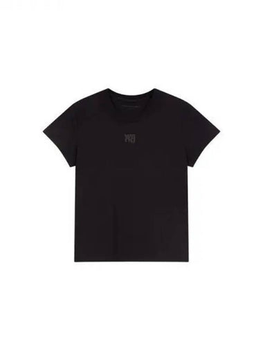 alexanderwang t Women s Puff Logo Shrunken shirt Black 271679 - ALEXANDER WANG - BALAAN 1