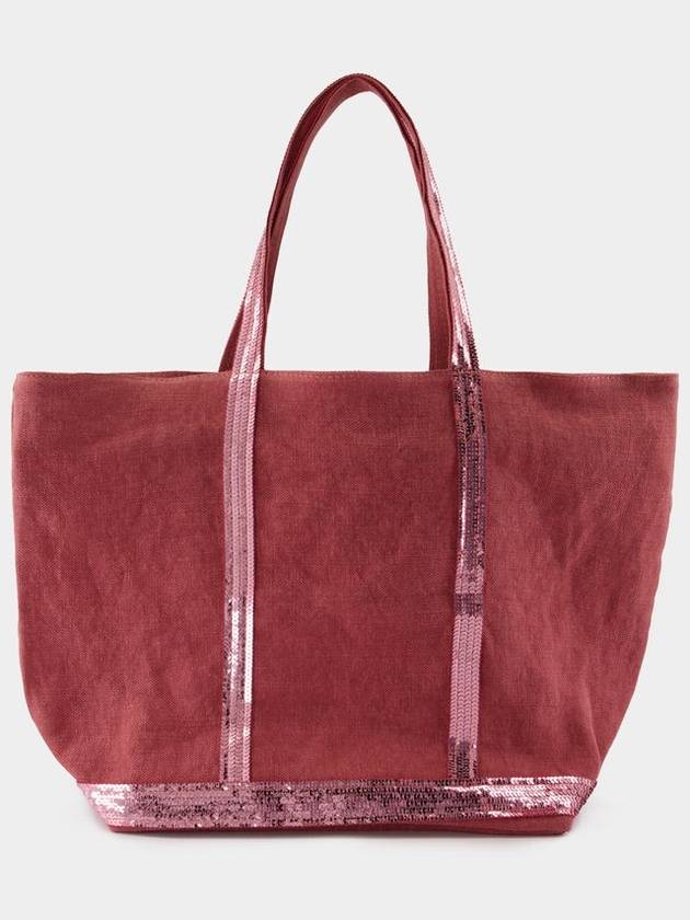 Shopping bag L - Vanessa Bruno - Linen - Pink - VANESSA BRUNO - BALAAN 3