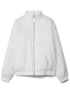 NRG Solo Swoosh Satin Bomber Jacket Summit White - NIKE - BALAAN.