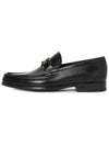 Gancini Ornament Moccasin Loafers Black - SALVATORE FERRAGAMO - BALAAN 4