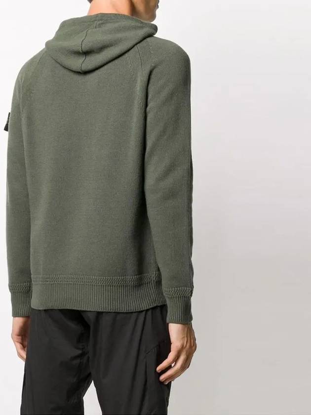 Waffen Hooded Knit Top Khaki - STONE ISLAND - BALAAN 4