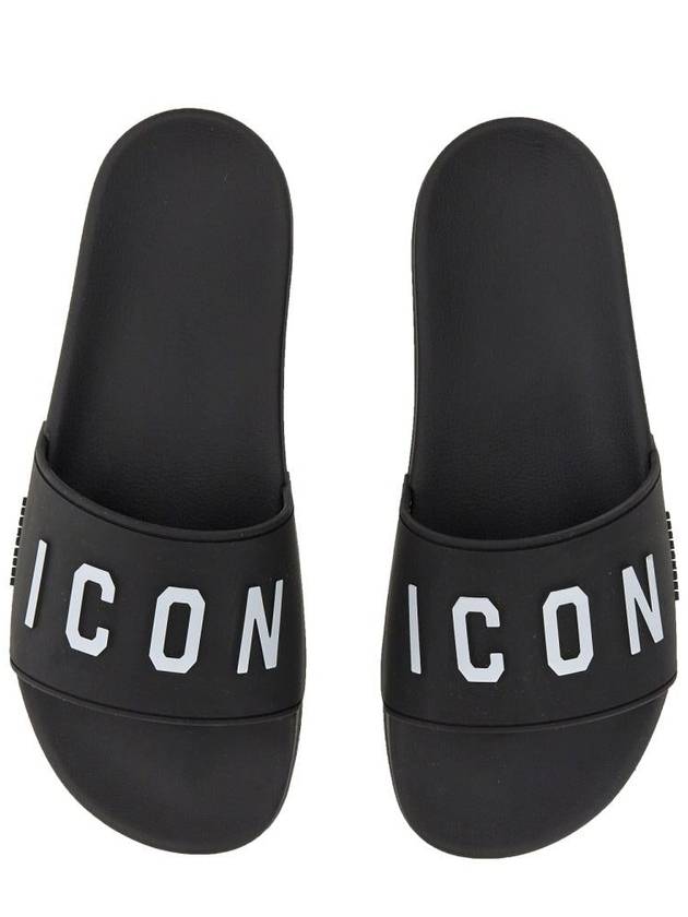 Icon Slippers Black - DSQUARED2 - BALAAN 6