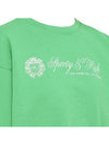 Cropped Logo Cotton Sweatshirt Green - SPORTY & RICH - BALAAN 5