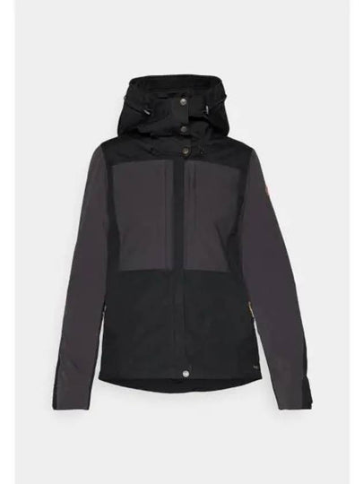 Women's Keb Hoodie Jacket Jacket Black - FJALL RAVEN - BALAAN 2