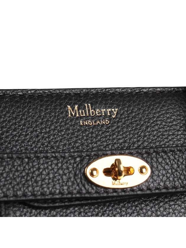 Bayswater Zipped Mini Classic Grain Tote Bag Black - MULBERRY - BALAAN 8