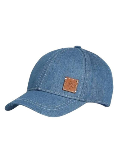 Logo Patch Denim Ball Cap Blue - MULBERRY - BALAAN 1