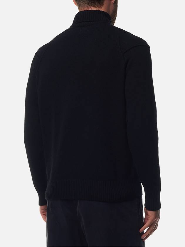 Lambswool GRS Knit Turtleneck Black - CP COMPANY - BALAAN 6