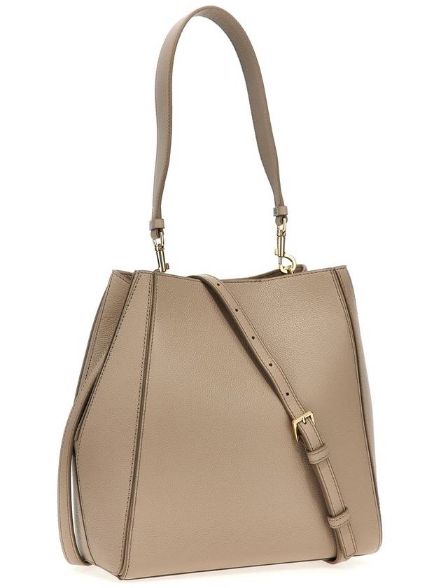 Logo Leather Bucket Bag Fresh Clay - TORY BURCH - BALAAN 3