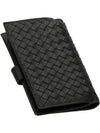 Intrecciato Weaving Nappa Leather Half Wallet Black - BOTTEGA VENETA - BALAAN 4