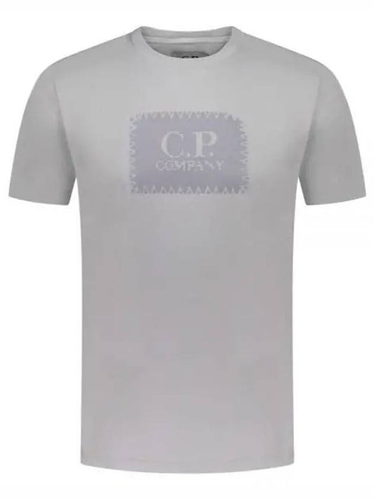 30/1 Jersey Label Style Logo Short Sleeve T-Shirt Grey - CP COMPANY - BALAAN 1