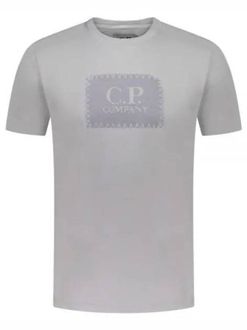 30/1 Jersey Label Style Logo Short Sleeve T-Shirt Grey - CP COMPANY - BALAAN 1