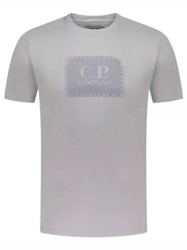 30/1 Jersey Label Style Logo Short Sleeve T-Shirt Grey - CP COMPANY - BALAAN 1