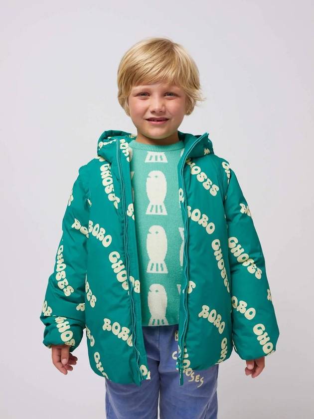 children s padded jumper Wavy all over light anorak B125AC109 - BOBO CHOSES - BALAAN 1