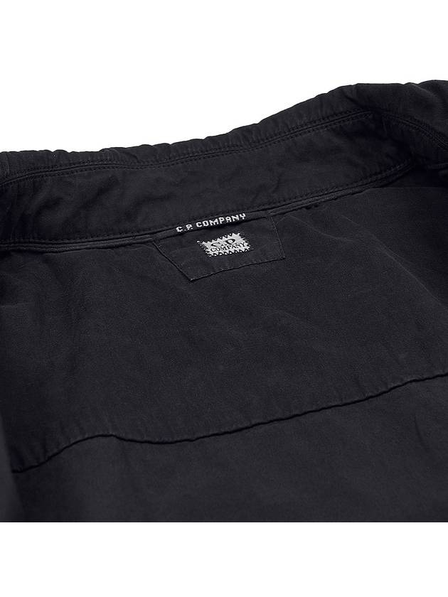 Lens Waffen Pocket Long Sleeve Shirt Black - CP COMPANY - BALAAN 8