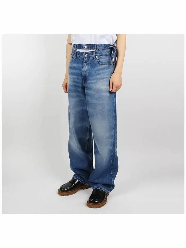 JEAN48 S25 D14 BLUE double waist jeans - Y/PROJECT - BALAAN 2