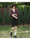 _NYLON HOOD CROP WINDBREAKER JACKET_BURGUNDY - THE GREEN LAB - BALAAN 7