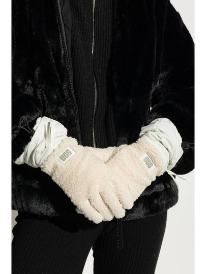 UGG Gloves With Faux Fur, Women's, Cream - UGG - BALAAN 2