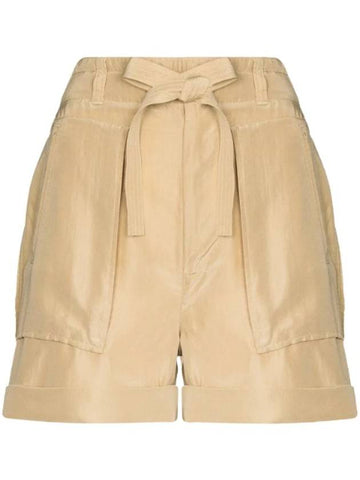 Paper Bag Waist Silk Shorts 211856856001 - POLO RALPH LAUREN - BALAAN 1