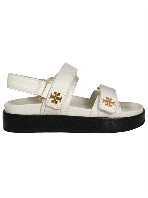 Kira Sports Logo Leather Sandals New Ivory - TORY BURCH - BALAAN 1