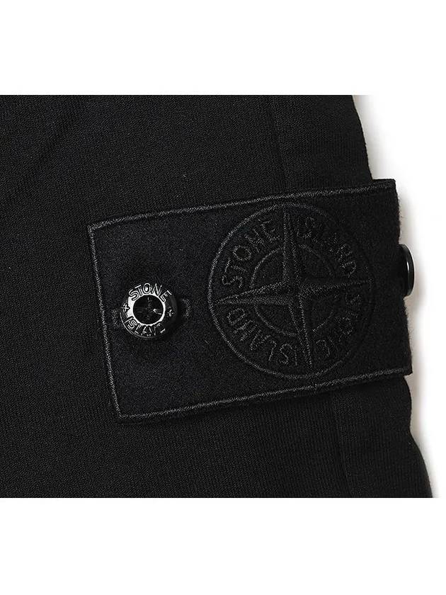 Ghost Fleece Shorts Black - STONE ISLAND - BALAAN 5