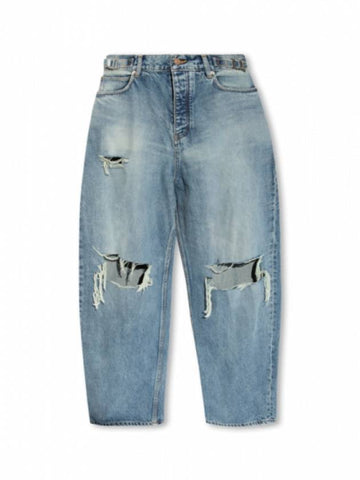 Destroyed Baggy Jeans Blue - BALENCIAGA - BALAAN 1