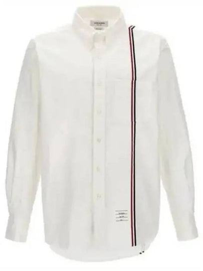 RWB Stripe Cotton Shirt White - THOM BROWNE - BALAAN 2