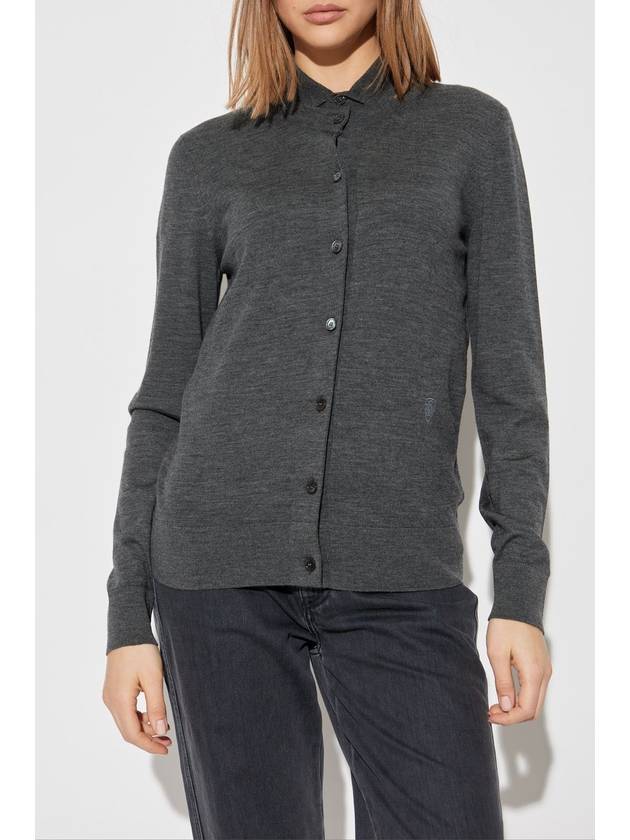 Burberry Wool Cardigan, Women's, Grey - BURBERRY - BALAAN 3