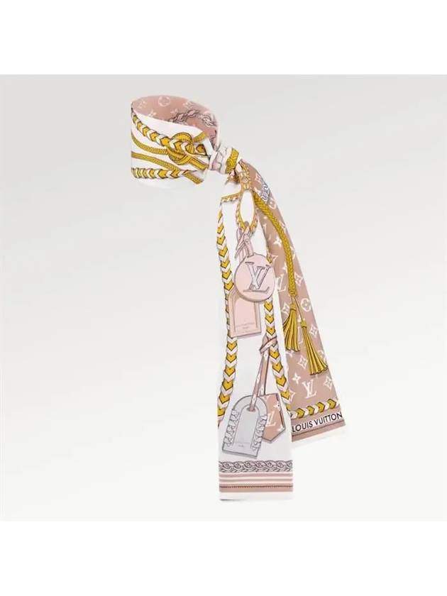 Mix And Straps Silk Scarf Light Pink - LOUIS VUITTON - BALAAN 4