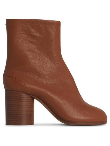 Maison Margiela 'Tabi' Brown Leather Ankle Boots - MAISON MARGIELA - BALAAN 1