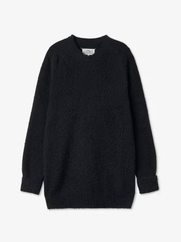 Women's Fur Effect Knit Top Black - MAISON MARGIELA - BALAAN 2