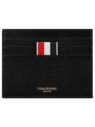 RWB Edge Stain Double Sided Card Holder Black - THOM BROWNE - BALAAN 1