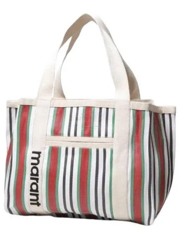 Darwen Striped Nylon Tote Bag Red - ISABEL MARANT - BALAAN 2