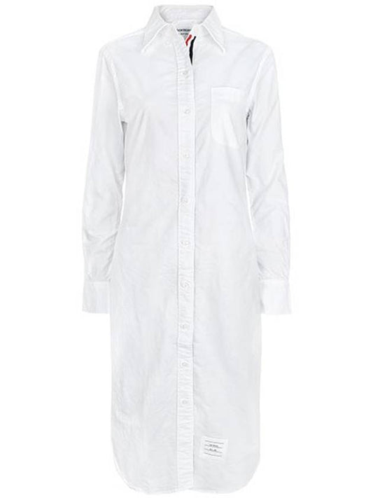 Women's Oxford Classic Shirt Midi Dress White - THOM BROWNE - BALAAN 2