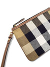 Check wrist strap mini pouch clutch - BURBERRY - BALAAN 4