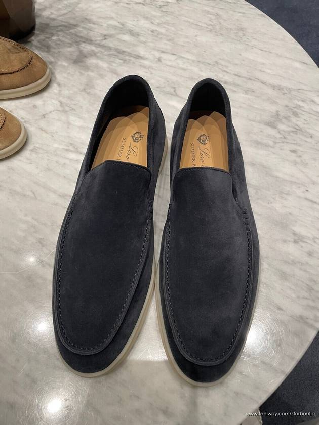 Summer Walk Suede Loafers Navy - LORO PIANA - BALAAN 2